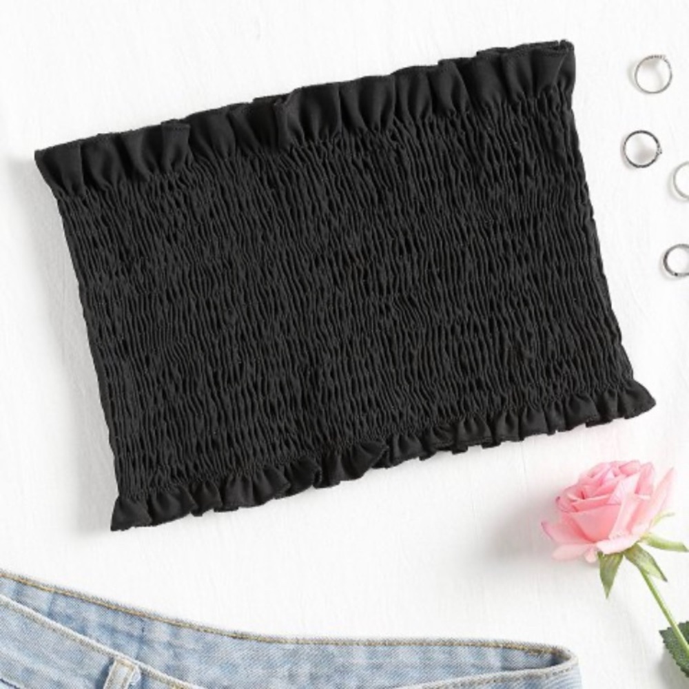 Black bandeau top